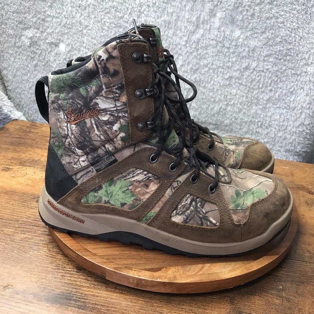 Danner Steadfast 8" Hunting Boots Mens 9D Realtree Xtra Green Camo Waterproof